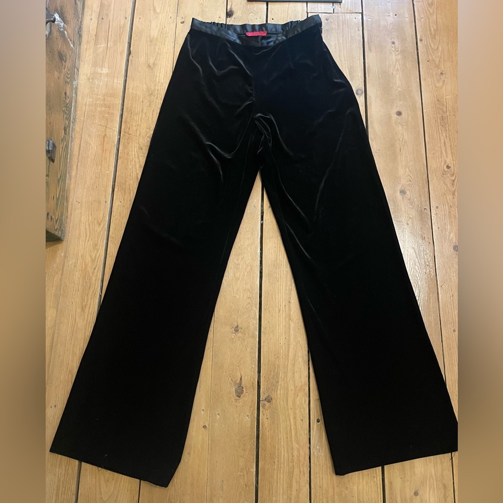 Vintage Velvet Wide Leg High Rise Side Zip Pant Size 6 Gorgeous Condition